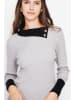 ASSUILI Pullover in Grau/ Schwarz