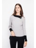 ASSUILI Pullover in Grau/ Schwarz