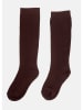 ASSUILI Podkolanówki w kolorze ciemnobrązowym