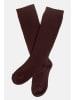 ASSUILI Podkolanówki w kolorze ciemnobrązowym