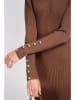 ASSUILI Strickkleid in Braun