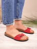 BABUNKERS Family Leren slippers rood