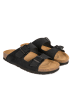 BABUNKERS Family Leren slippers zwart
