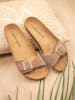 BABUNKERS Family Leren slippers beige