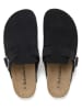 BABUNKERS Family Leren clogs zwart