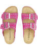 BABUNKERS Family Skórzane klapki w kolorze różowym