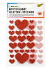 folia PAPER Moosgummi Glitter-Sticker "Hearts Love" - ab 4 Jahren - 50 Stück