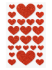 folia PAPER Naklejki brokatowe (50 szt.) "Hearts Love" z pianki gumowej - 4+