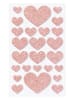 folia PAPER Naklejki brokatowe (50 szt.) "Hearts Love" z pianki gumowej - 4+
