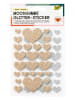 folia PAPER Schuimrubber glitterstickers "Hearts Classic" - vanaf 4 jaar - 50 stuks