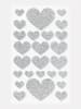 folia PAPER Naklejki brokatowe (50 szt.) "Hearts Classic" z pianki gumowej - 4+