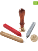 folia PAPER Siegel-Set in Rot/ Gold/ Silber