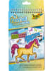 folia PAPER Schablonenbuch "Ponyhof" in Bunt - (L)24 x (B)14,2 cm