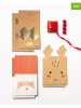 folia PAPER Papieren zakjes set "Santa & Deer" beige/rood