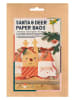 folia PAPER Papieren zakjes set "Santa & Deer" beige/rood