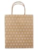 folia PAPER Papieren tasjes "X-Mas" naturel/goudkleurig - 12 stuks