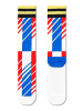 Happy Socks Sokken "Scattered stripe" blauw/wit
