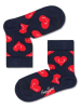 Happy Socks Sokken "Smiling heart" zwart/rood