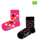 Happy Socks 2-delige set: sokken zwart/roze