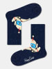 Happy Socks 3-delige geschenkset donkerblauw/blauw/beige