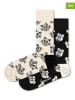 Happy Socks 2-częściowy zestaw prezentowy w kolorze kremowo-czarnym