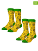 Lucky Socks Skarpety (2 pary) w kolorze żółto-zielonym