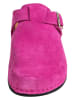 Heine Leren pantoffels fuchsia