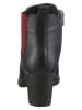 Heine Leder-Stiefeletten in Rot/ Dunkelblau