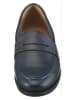 Heine Leren mocassins donkerblauw