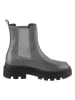 Heine Leder-Chelsea-Boots in Grau