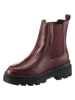 Heine Leder-Chelsea-Boots in Bordeaux