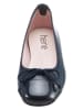 Heine Leren ballerina's donkerblauw
