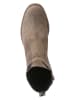 Heine Skórzane botki w kolorze szarobrązowym