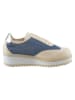 Heine Leder-Sneakers in Beige/ Blau