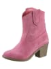 Heine Leren enkellaarzen lichtroze