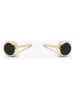 Ania Kruk Złote kolczyki-wkrętki z agatami