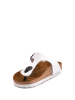 Comfortfusse Leren teenslippers wit