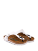Comfortfusse Leren teenslippers wit