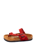 Comfortfusse Leren teenslippers rood