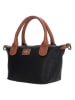 Charm Henkeltasche in Schwarz/ Camel - (B)20 x (H)13 x (T)9 cm