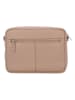 Charm Leder-Umhängetasche in Beige - (B)22 x (H)16 x (T)6 cm