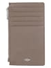 Charm Leder-Geldbörse in Taupe - (B)13,5 x (H)7,5 x (T)1 cm