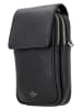 Charm Skórzana torebka w kolorze czarnym na telefon - 12 x 22 x 6 cm