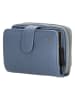 Charm Leder-Geldbörse in Blau - (B)7 x (H)11 x (T)3 cm