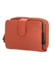 Charm Leder-Geldbörse in Orange - (B)7 x (H)11 x (T)3 cm