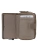 Charm Skórzany portfel w kolorze szarobrązowym - 7 x 11 x 3 cm