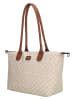 Charm Shopper bag "Buckingham" w kolorze beżowym - 42 x 25 x 15 cm