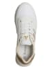 Patrizia Pepe Leder-Sneakers in Weiß/ Gold