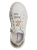 Patrizia Pepe Leder-Sneakers in Weiß/ Gold