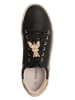 Patrizia Pepe Leder-Sneakers in Schwarz